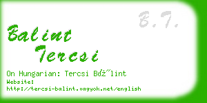 balint tercsi business card
